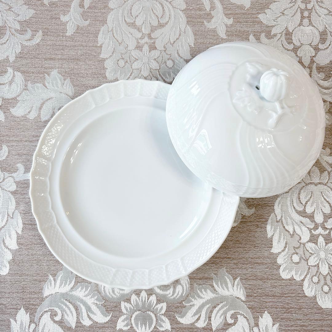 希少品❤️未使用❤️ジノリ❤️カバードマフィンディッシュ❤️ベッキオホワイト