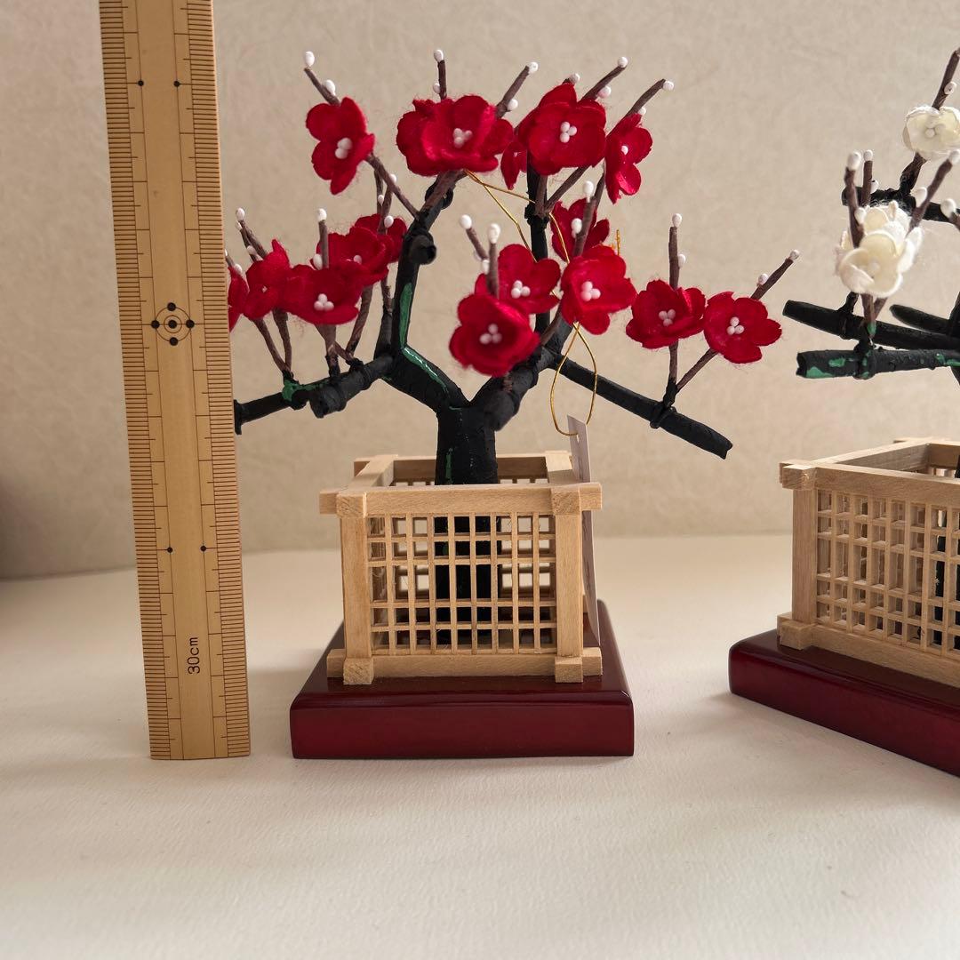 雛道具　紅白梅　雛人形　お雛様　繭　繭玉