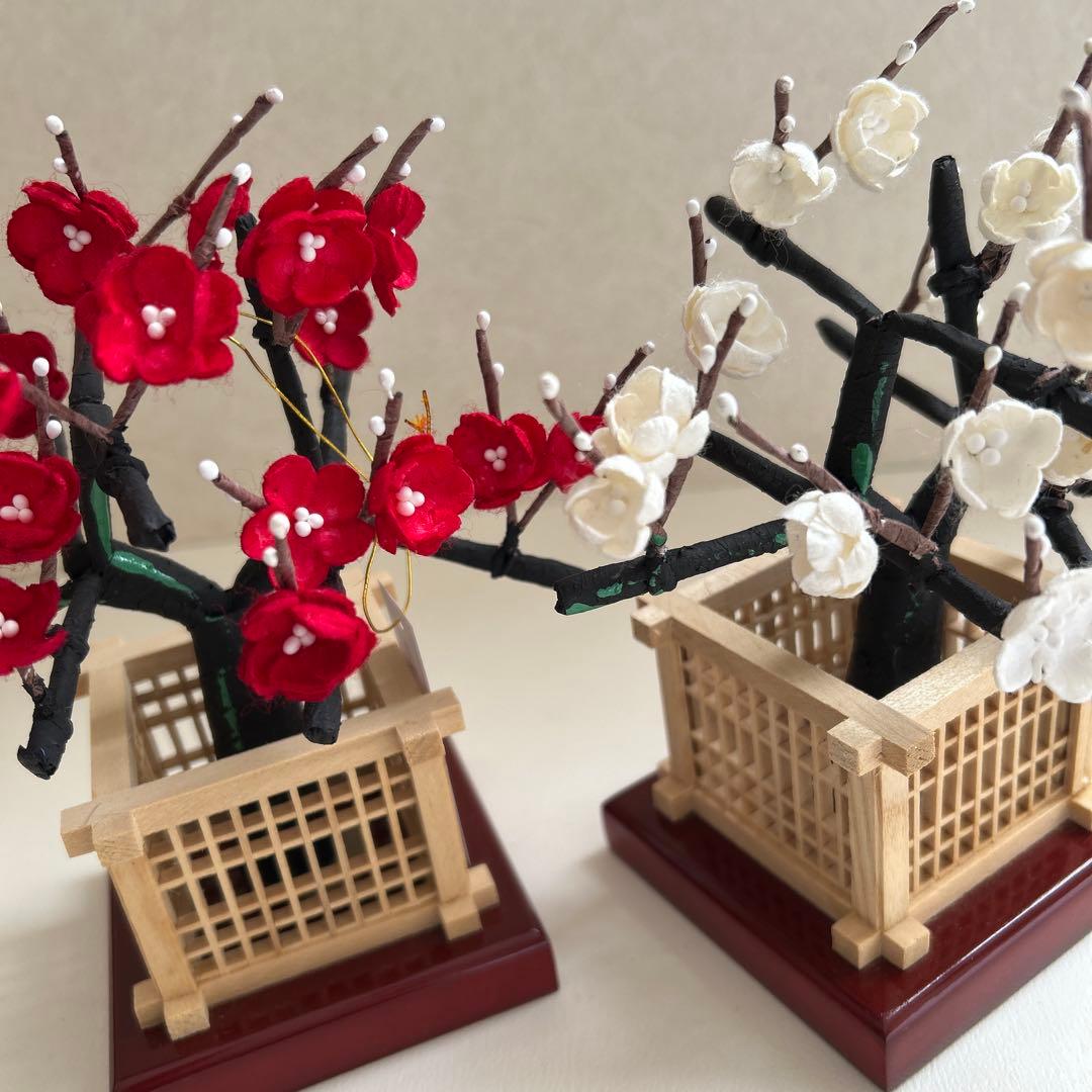 雛道具　紅白梅　雛人形　お雛様　繭　繭玉