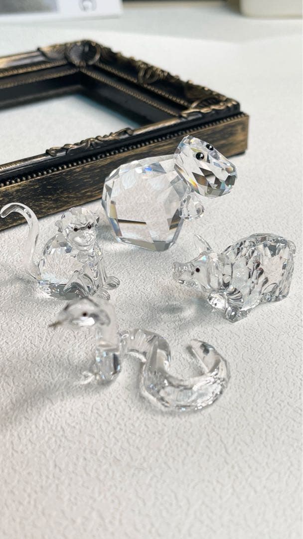 SWAROVSKI 猿のみ　置物　インテリア