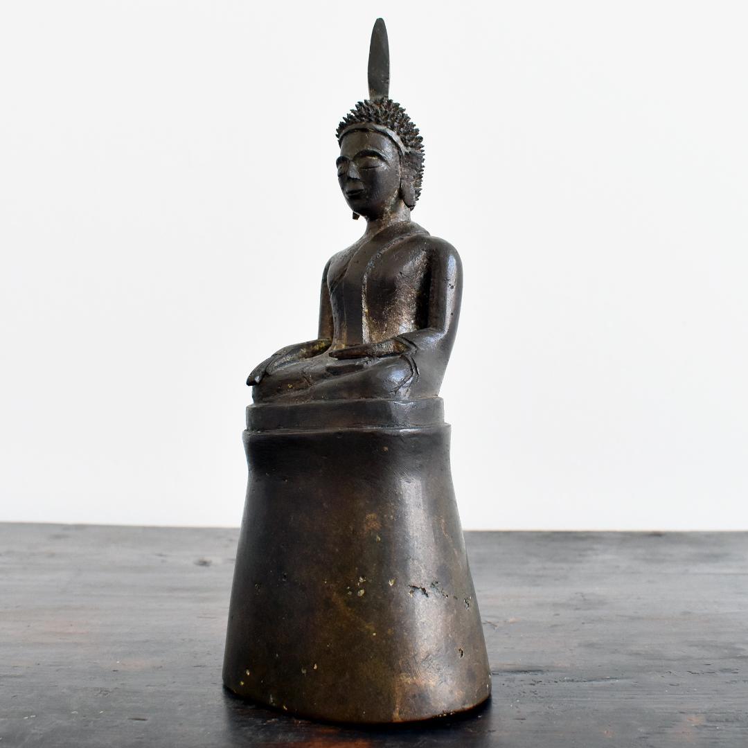 東南アジア ラオス18世紀頃 ランサーン王朝期 青銅仏 金銅仏 ブッダ 座仏タイ