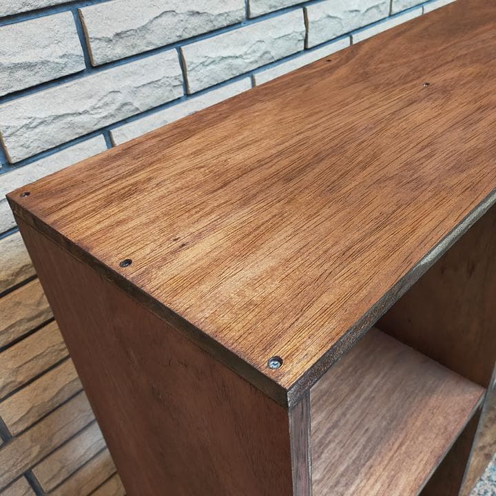 組立有 送料込 塗装済 ハンドメイド 木製 スタッキング シェルフ 本棚 収納棚