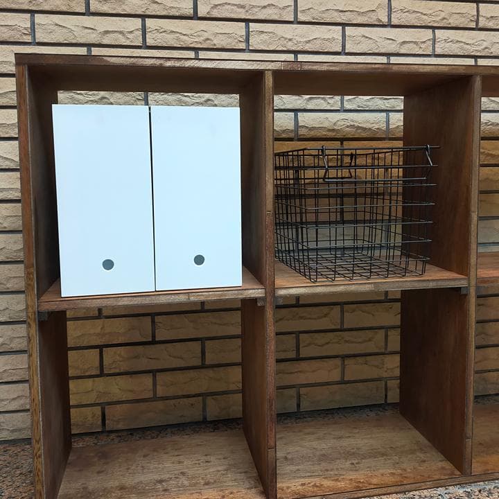 組立有 送料込 塗装済 ハンドメイド 木製 スタッキング シェルフ 本棚 収納棚