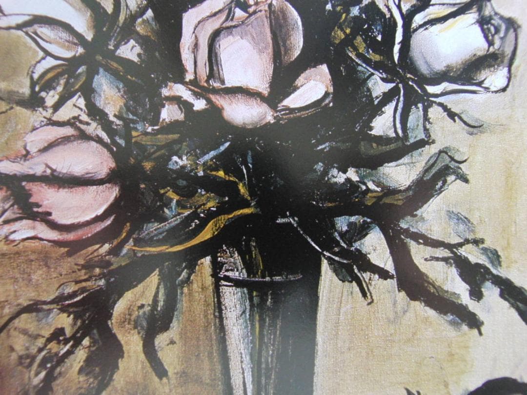 ベルナール・ビュッフェ、【Roses dans un verre】 - メルカリ