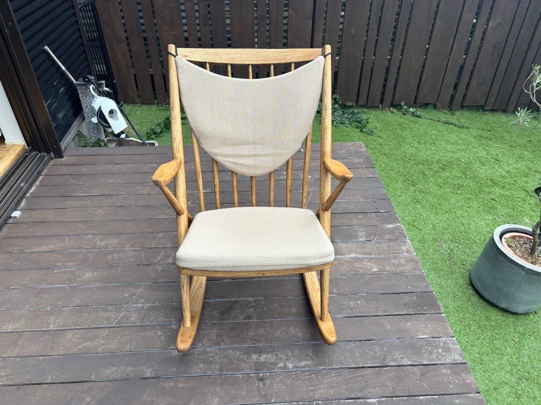 【定価¥129,800】グリーンホルト フランクスロッキングチェア ベージュ