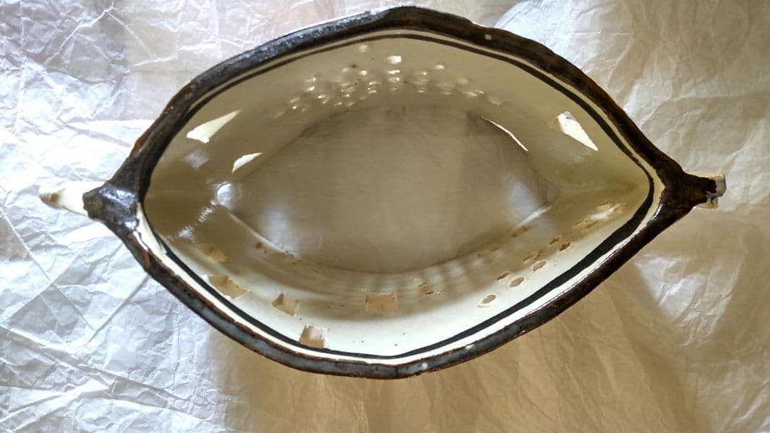 手作り工房 夕立窯 陶器 ランプシェード 未使用 うさぎ 手描き オブジェ