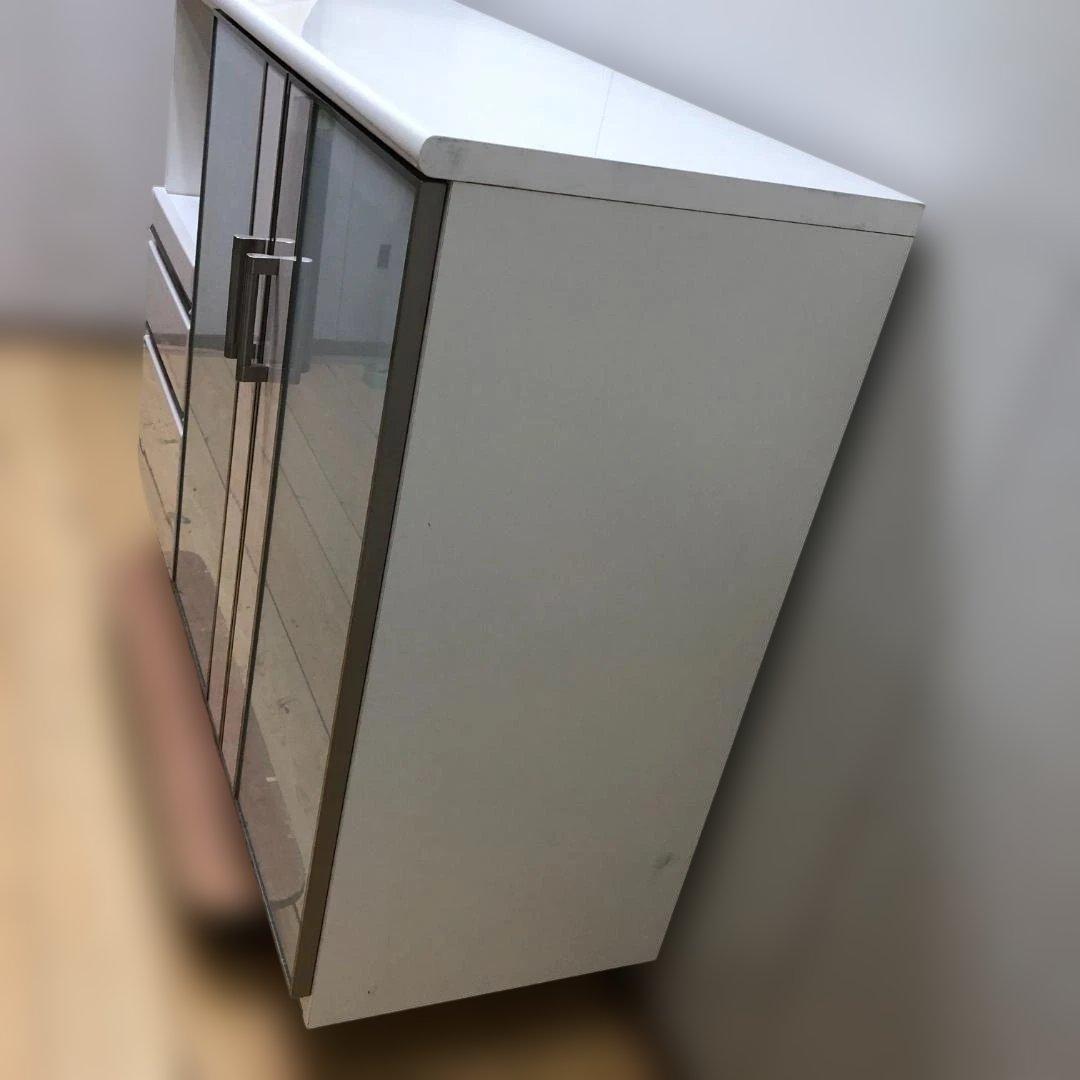 送料無料 ニトリ ポスティア 135 WH カウンター 食器棚 88252-2-