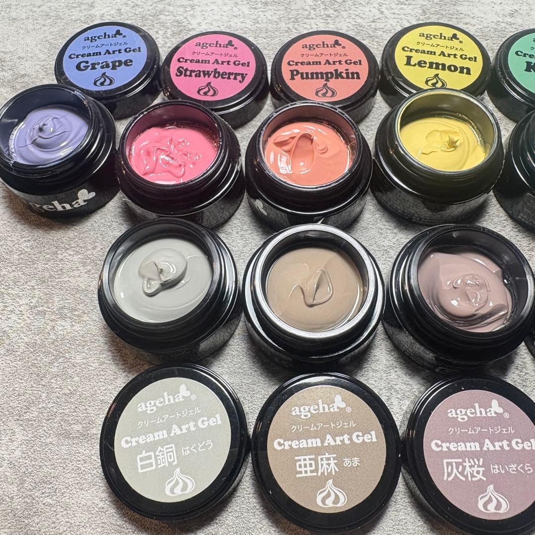 ほぼ未使用 ageha クリームアートジェル アゲハ 12点セット まとめ