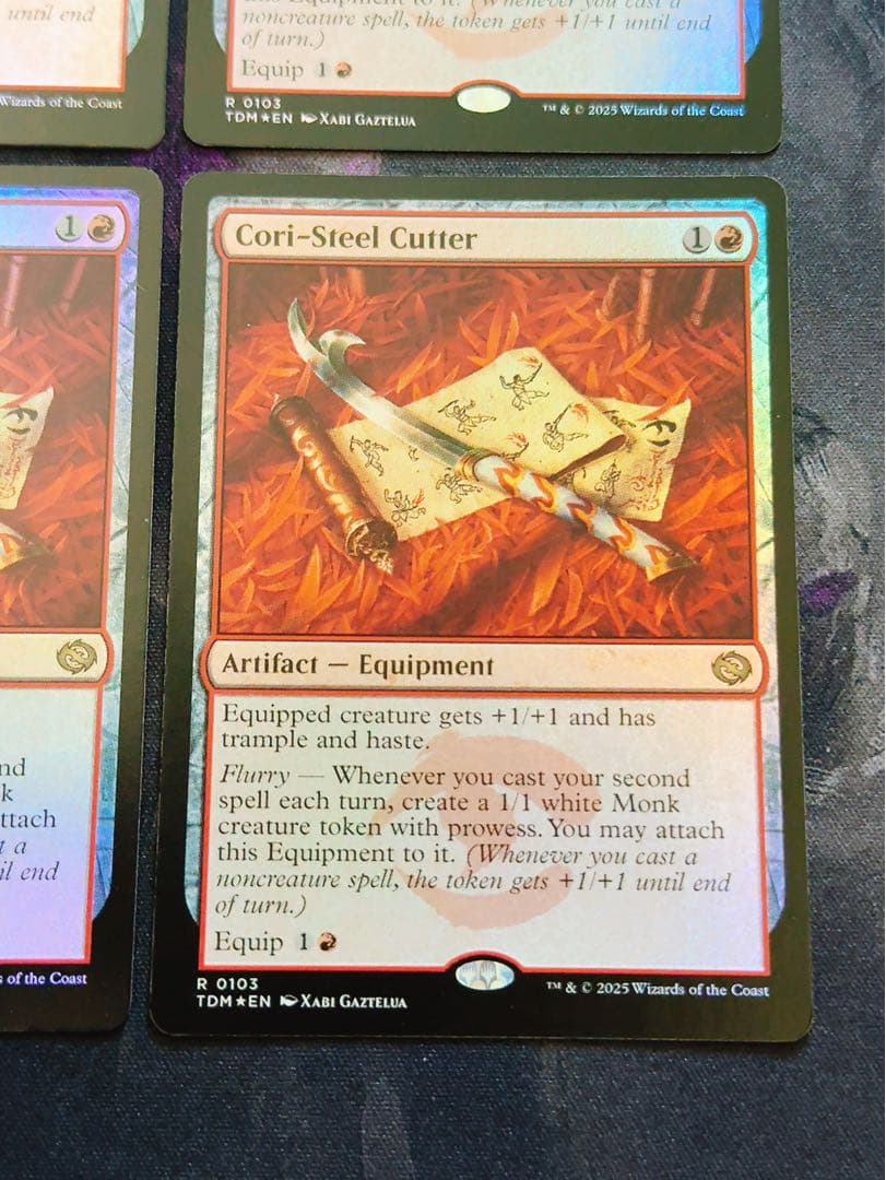 【foil】コーリ鋼の短刀　英語　4 枚セット