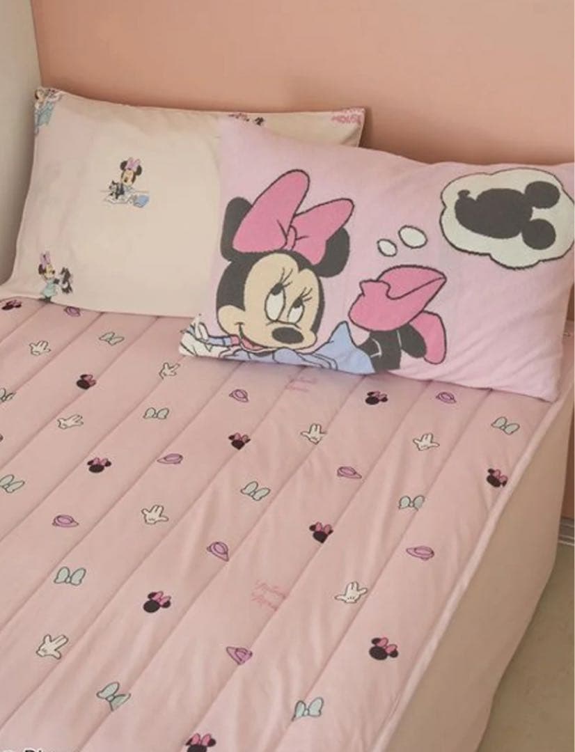 新品ジェラートピケ Mickey&Minnie ジャガードピローケース　枕カバー