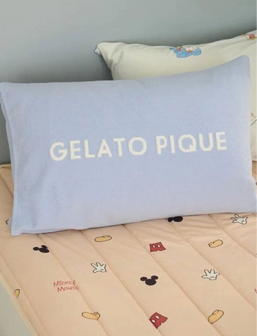 新品ジェラートピケ Mickey&Minnie ジャガードピローケース　枕カバー