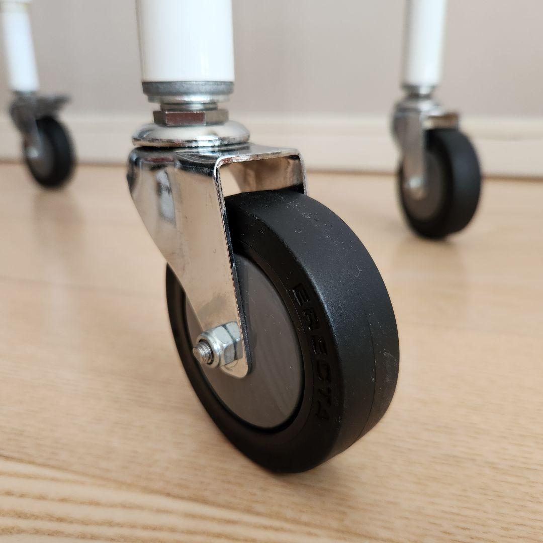 ホームエレクター 細型すき間収納ワゴン ウレタンキャスター付き 白 中古品