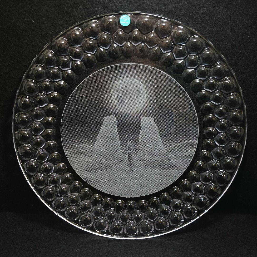 Y3301-2 ティファニー クリスタル クマ プレート ガラス 大皿 箱付PP