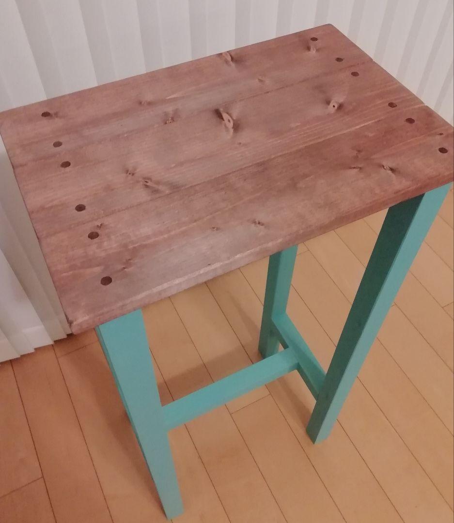 ハイテーブル/スタンドテーブル/ミストグリーン【送料込み】