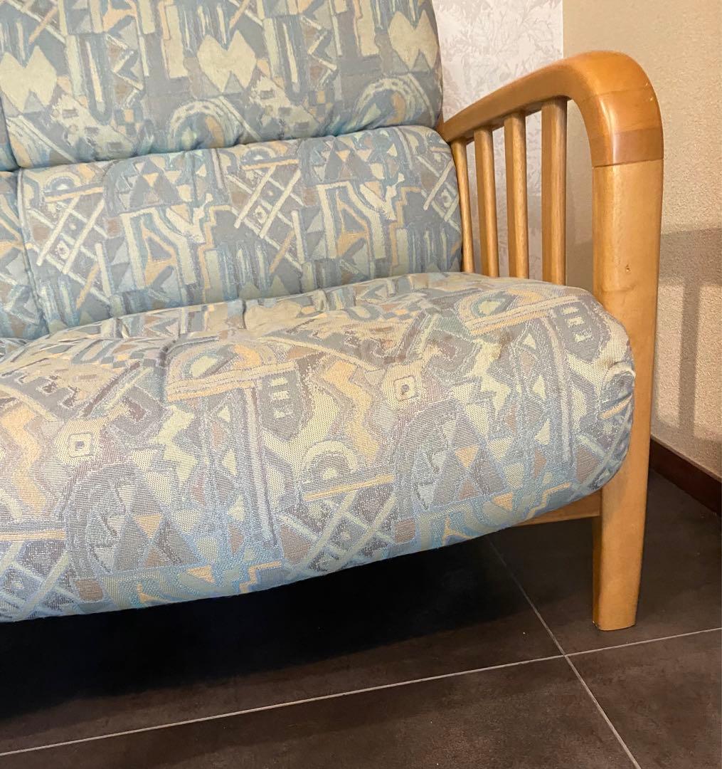 送料込みmaruni レトロヴィンテージ2〜３人掛けソファ