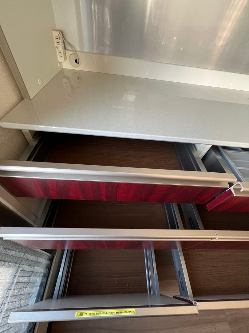 最終値下げ　綾野製作所　ダークレッド　食器棚