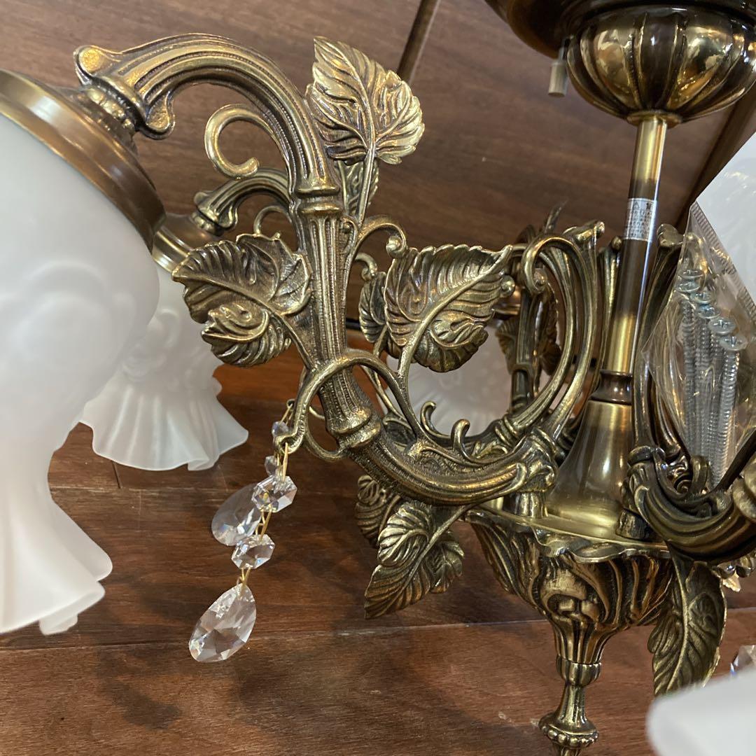 美品✨️ IDC大塚家具 真鍮製 6灯シャンデリア 豪華でクラシックなデザイン