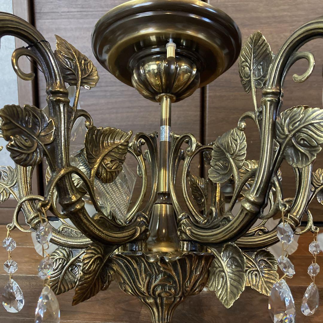美品✨️ IDC大塚家具 真鍮製 6灯シャンデリア 豪華でクラシックなデザイン