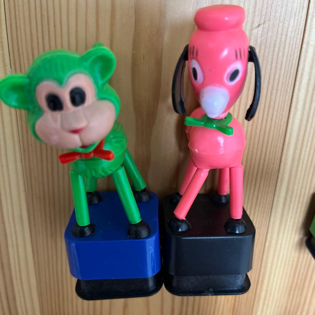 プッシュトイ プッシュパペット レトロ 8体セット - メルカリ