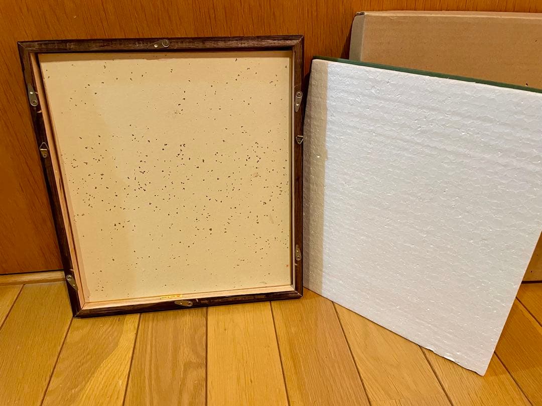 谷内六助 「里の子」 彩色 色紙 サイン タイトル 25.7×22.7