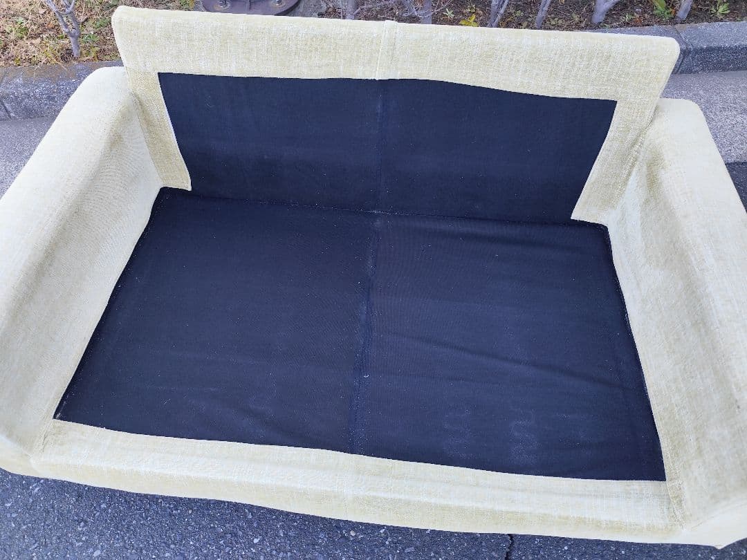 【関東限定】関家具 2人掛けソファ 北欧風 ライトグリーン 136cm