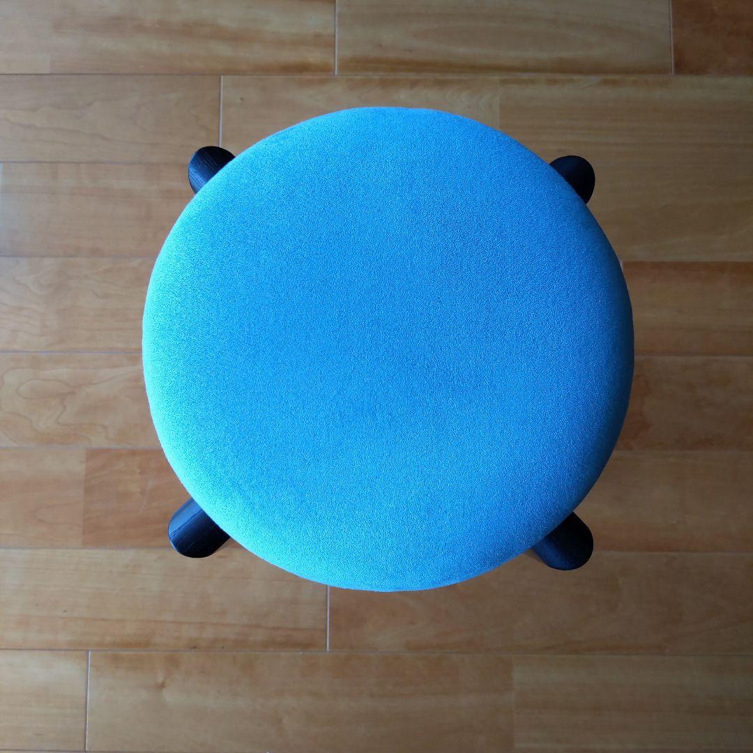 匠工芸マシュルームスツール青い布製クッション