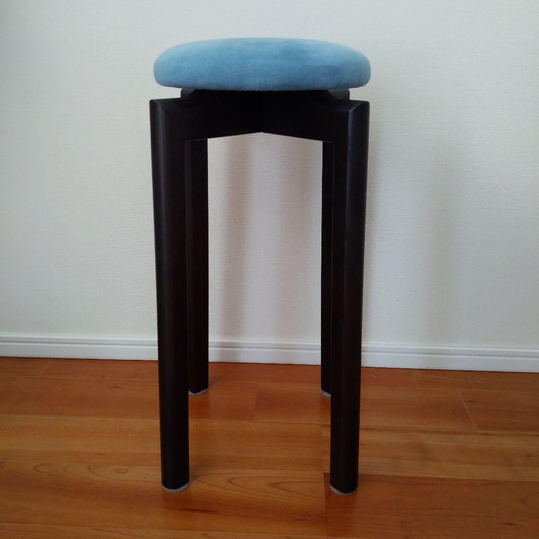 匠工芸マシュルームスツール青い布製クッション