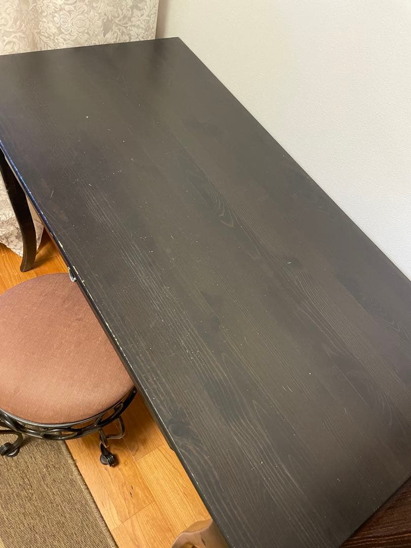 IKEAレア廃盤品LEKSVIKデスク　アンティーク風　木製　机　黒