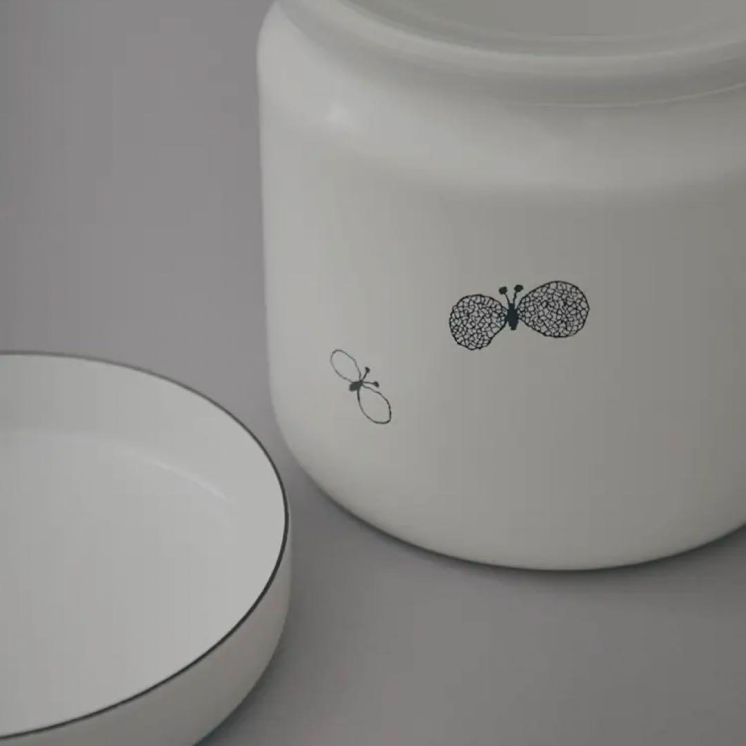 ミナペルホネン　野田琺瑯　3個セット　缶　ちょうちょ　SML 新品　ツツ