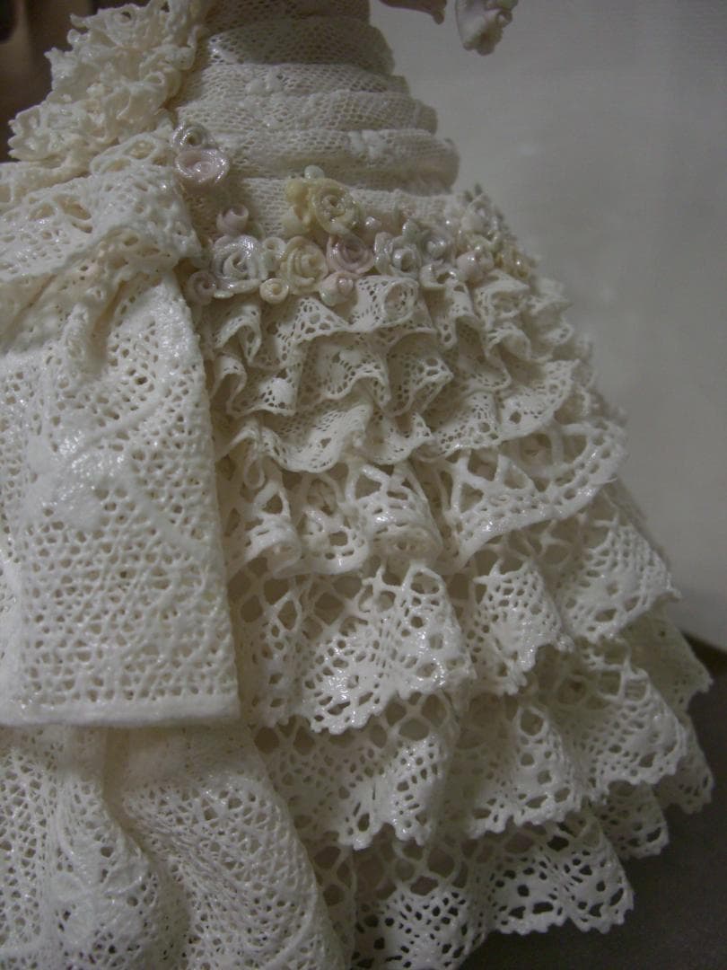 ★陶製レースドール★ウエディングドレス★結婚式★レース人形