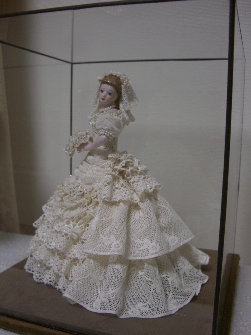 ★陶製レースドール★ウエディングドレス★結婚式★レース人形