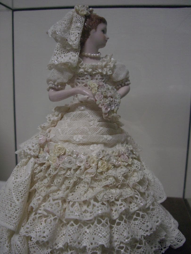 ★陶製レースドール★ウエディングドレス★結婚式★レース人形