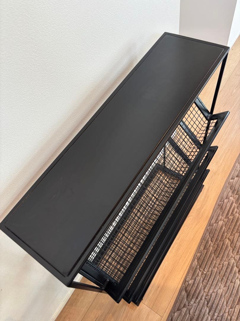 最終値下げ❗️マガジンラック　アイアン　シューズラック　インダストリアル