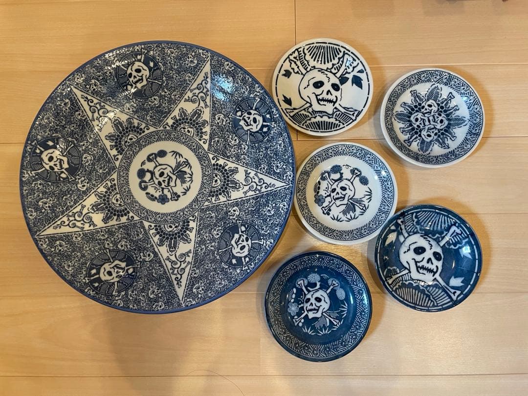 【横尾忠則/Tadanori Yokoo】髑髏 大小セット　美濃焼