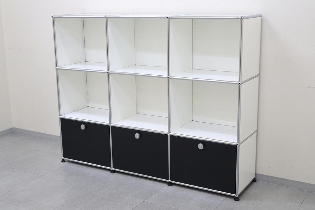 b 極美品 USM Haller ハラー キャビネット 3列3段 書棚 飾り棚