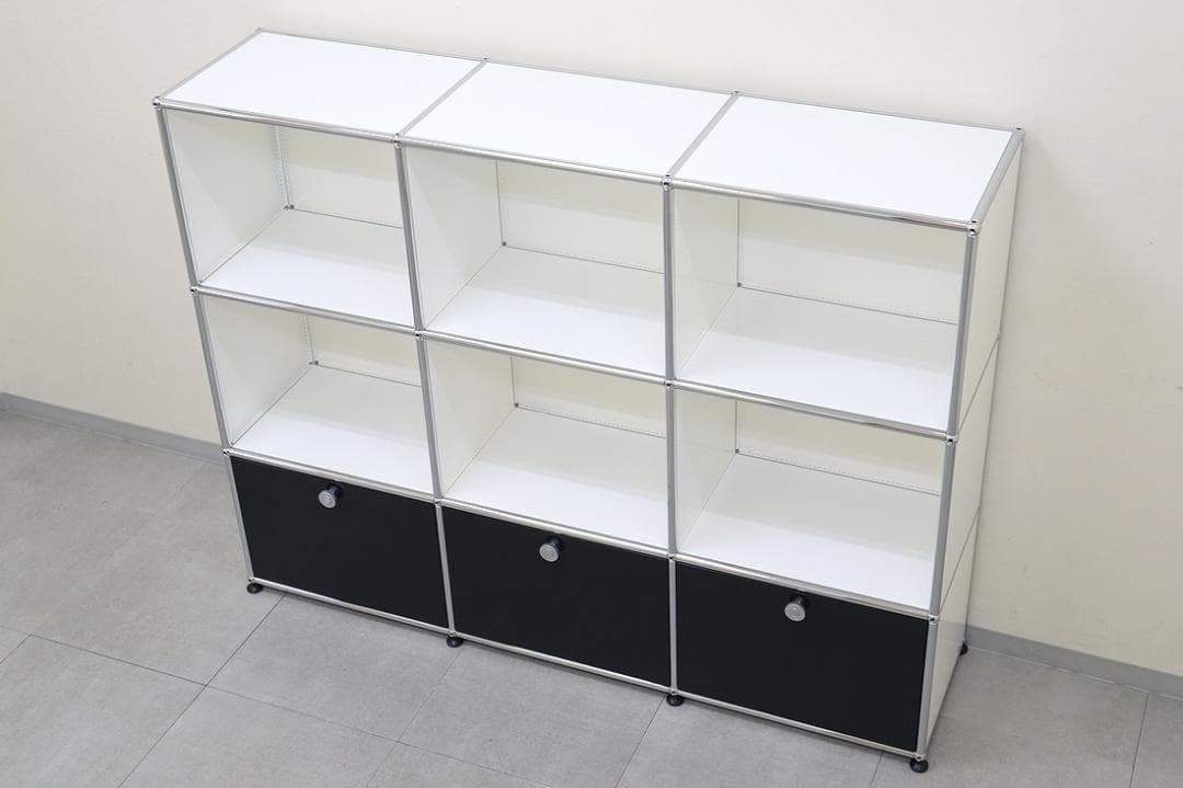 b 極美品 USM Haller ハラー キャビネット 3列3段 書棚 飾り棚