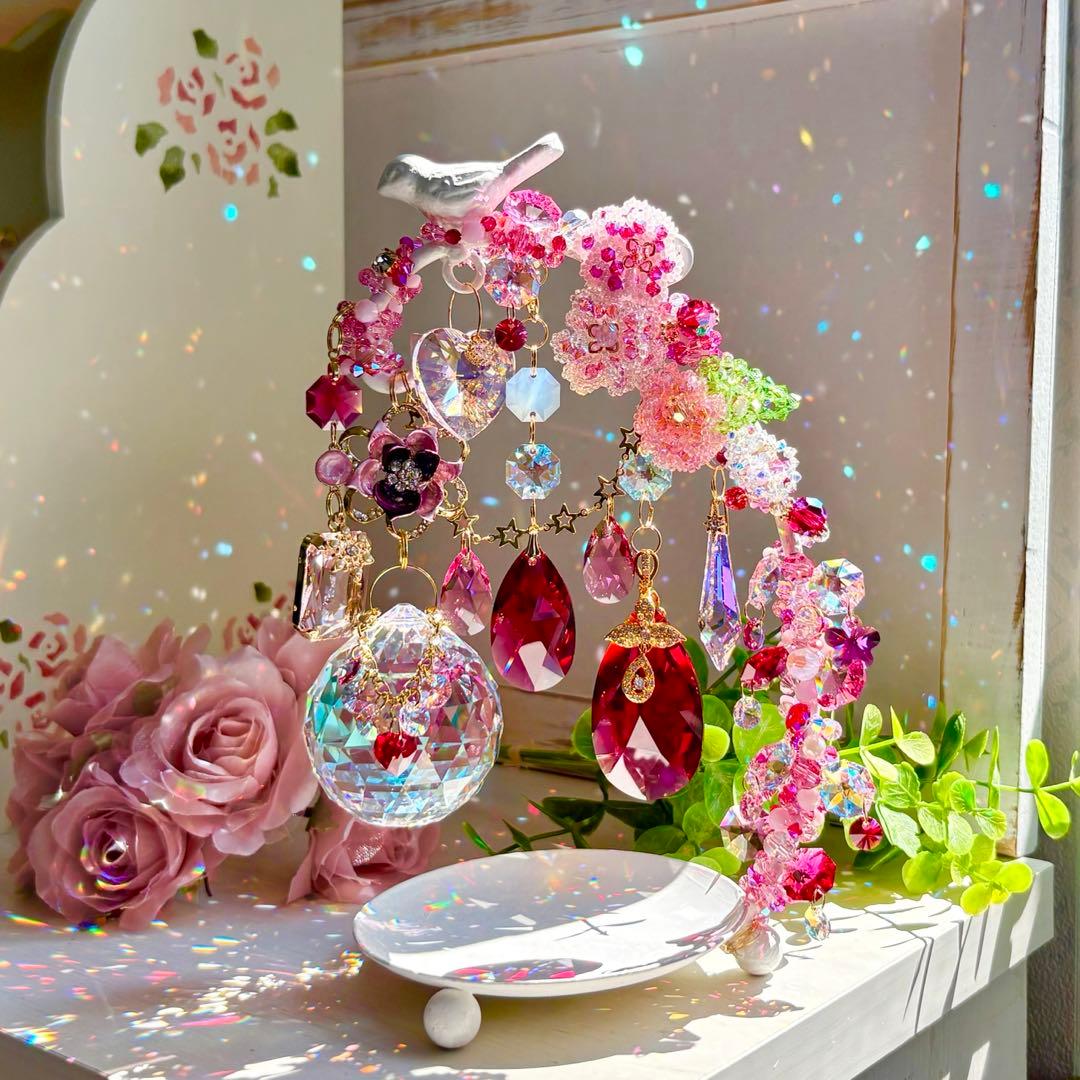 みるくみるくSWAROVSKI 50㎜ブルーABボール ✩サンキャッチャー