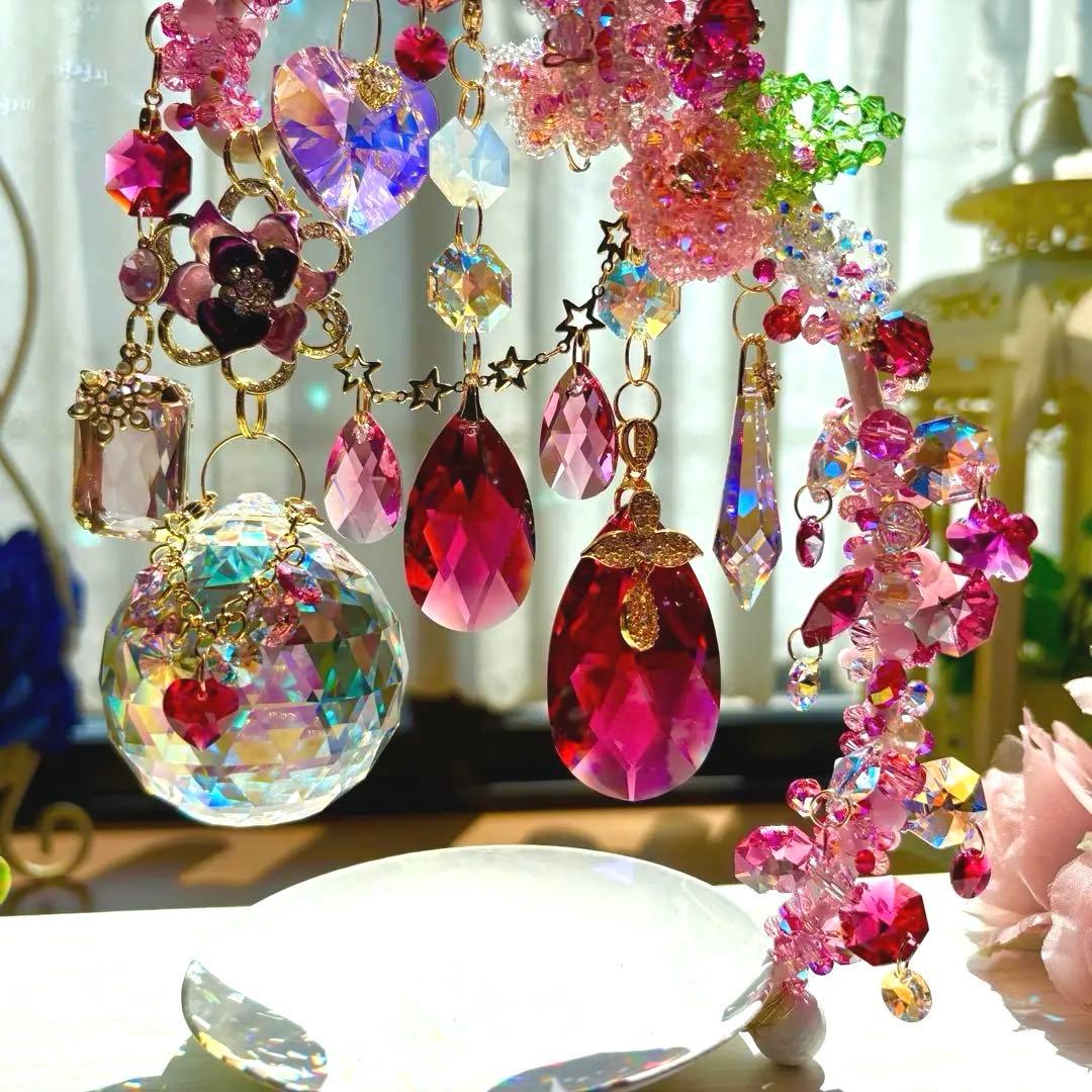 みるくみるくSWAROVSKI 50㎜ブルーABボール ✩サンキャッチャー