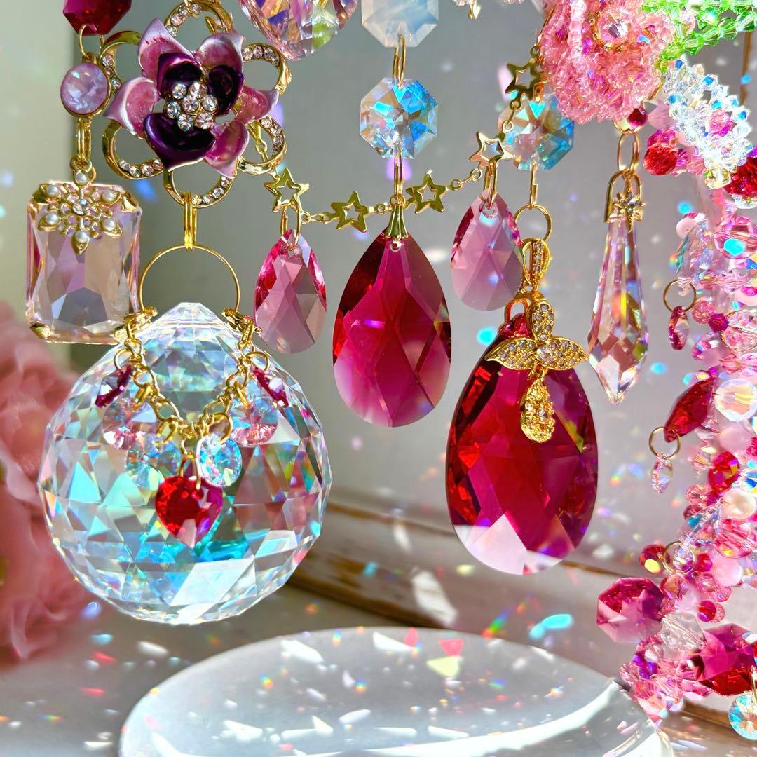 みるくみるくSWAROVSKI 50㎜ブルーABボール ✩サンキャッチャー