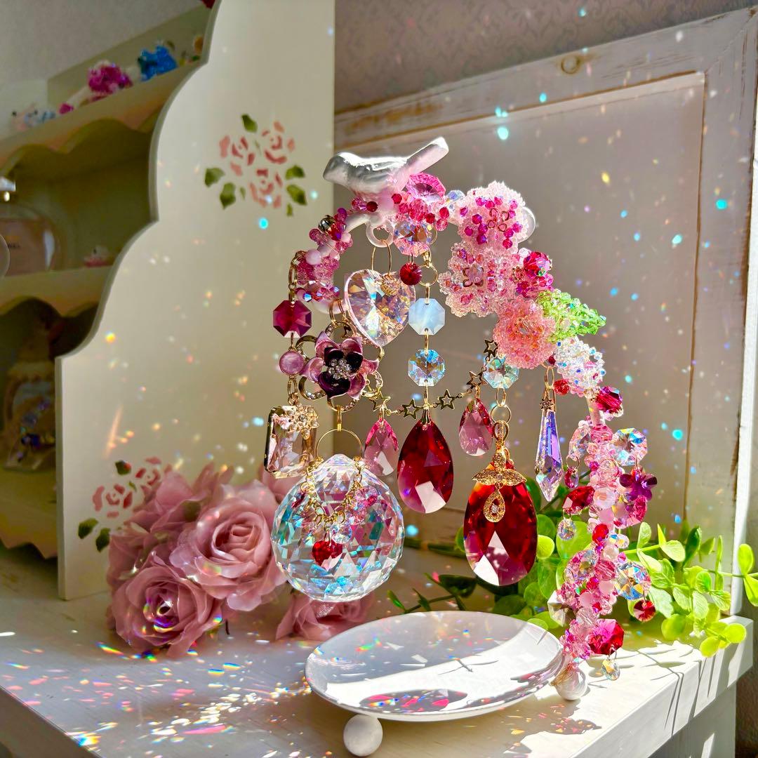 みるくみるくSWAROVSKI 50㎜ブルーABボール ✩サンキャッチャー