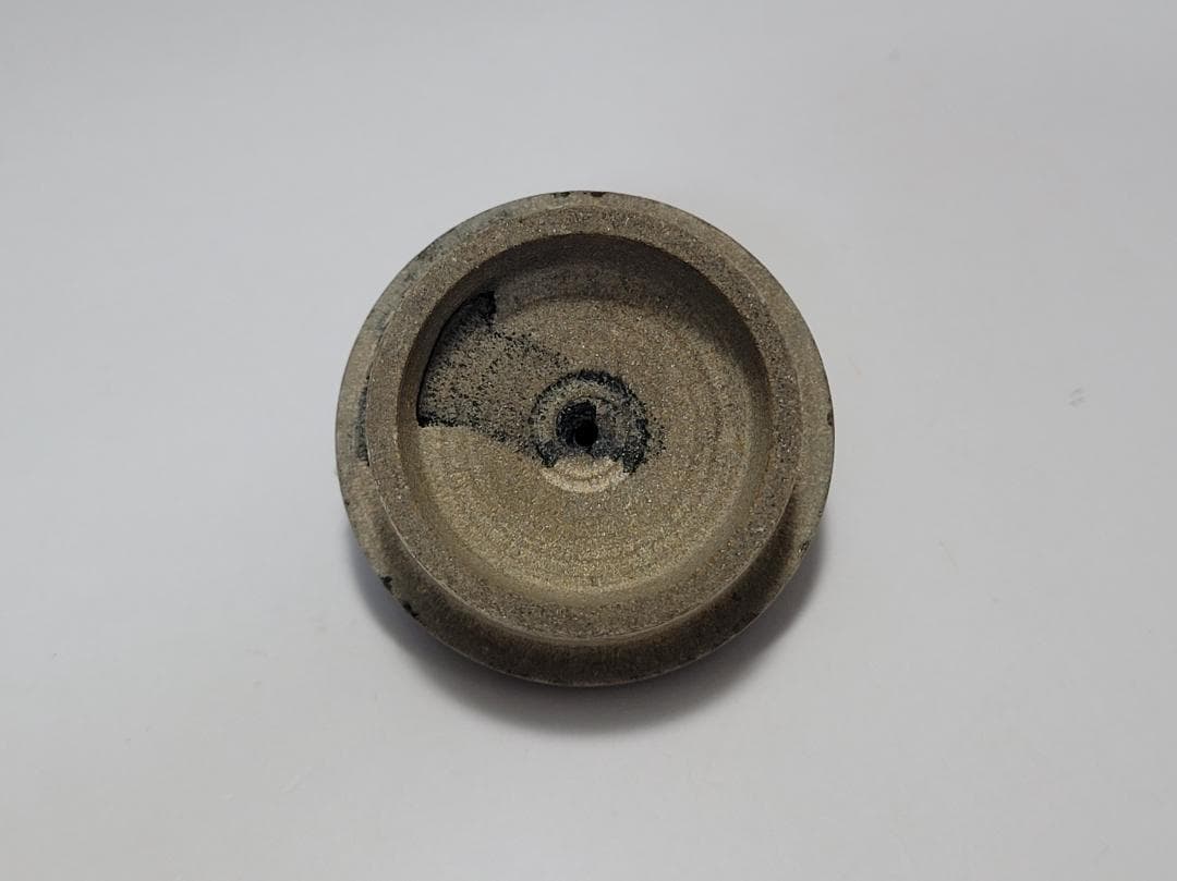 天然石造 斧と木型 急須 時代唐物 幅約15cm