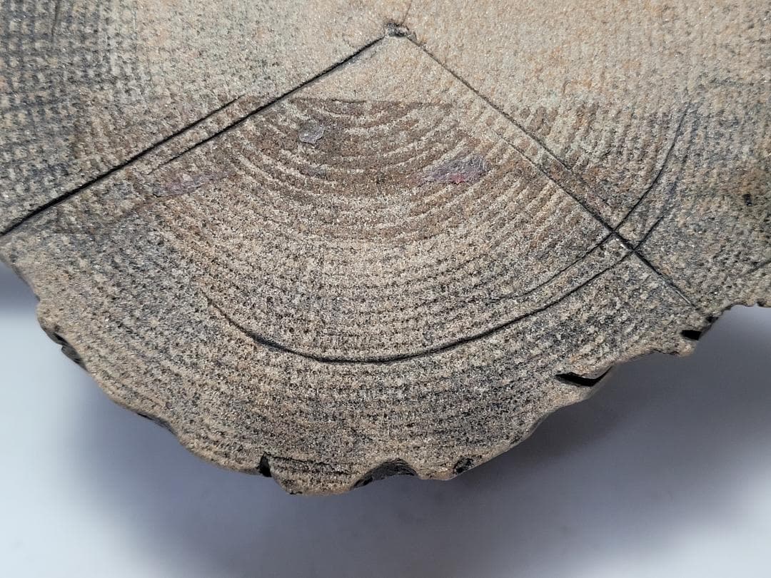 天然石造 斧と木型 急須 時代唐物 幅約15cm