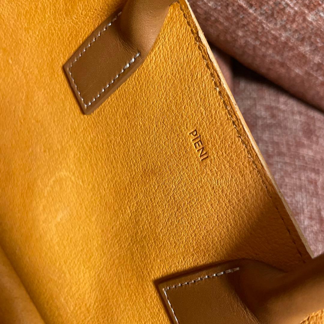 美品✳︎ピエニ　PIENI ワイドバッグ　キャラメルブラウン　DOGUBACO S