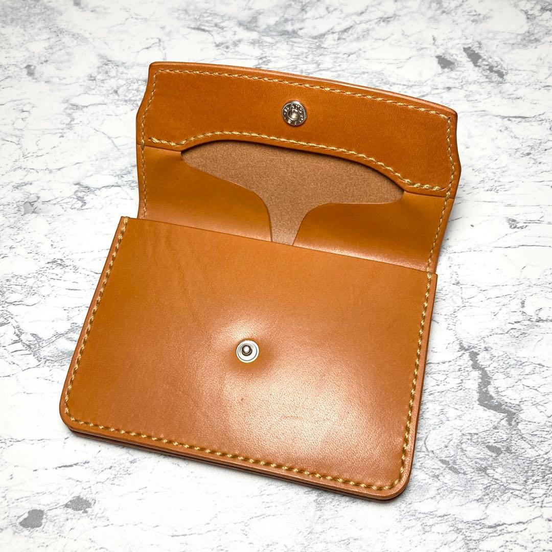 本革 コンパクト財布 栃木レザー 二つ折り財布 メンズ レディース キャメル