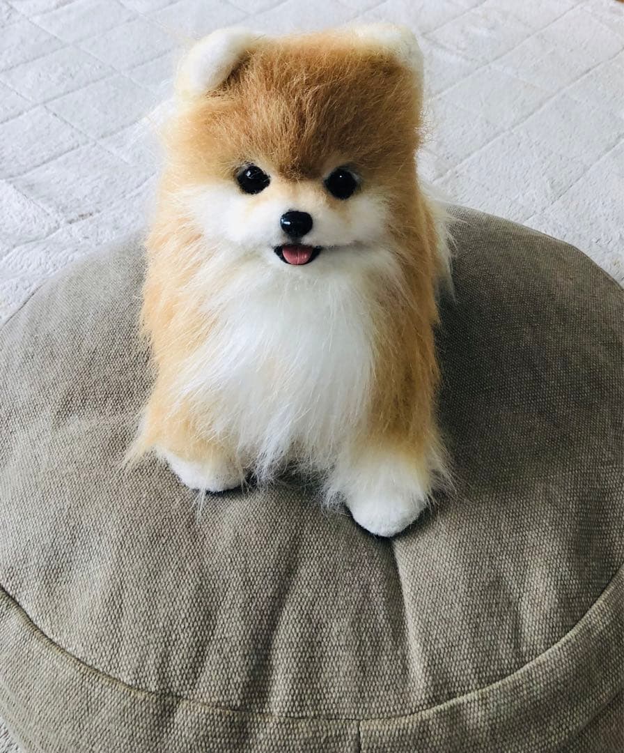 作家様　ハンドメイド　ぬいぐるみ　犬　ポメラニアン　リアルぬいぐるみ