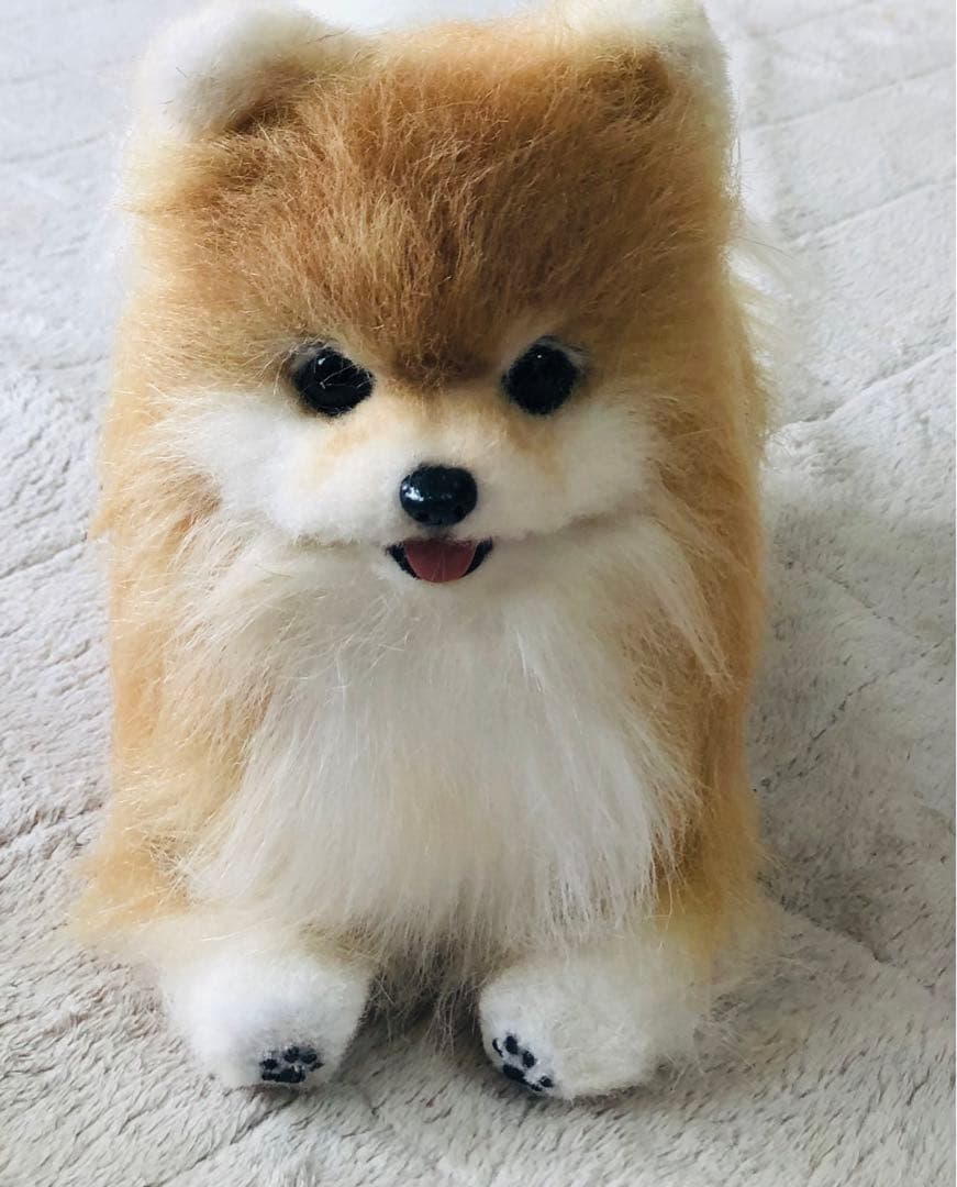 作家様　ハンドメイド　ぬいぐるみ　犬　ポメラニアン　リアルぬいぐるみ