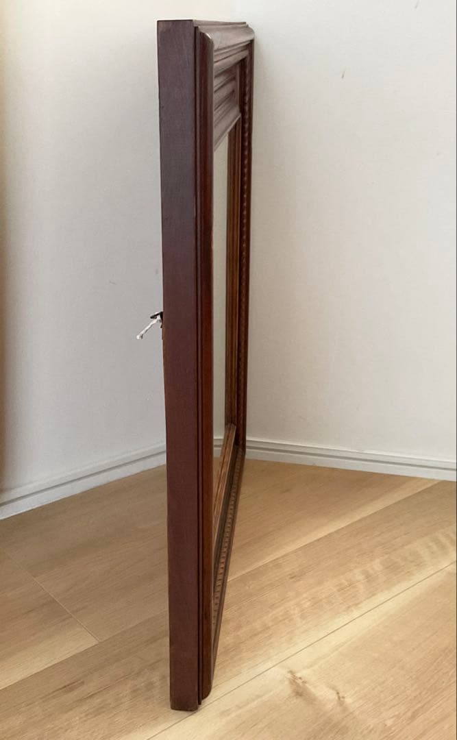 ヴィンテージ　ウォールミラー　壁掛け鏡　木製フレーム　スペイン製　アンティーク