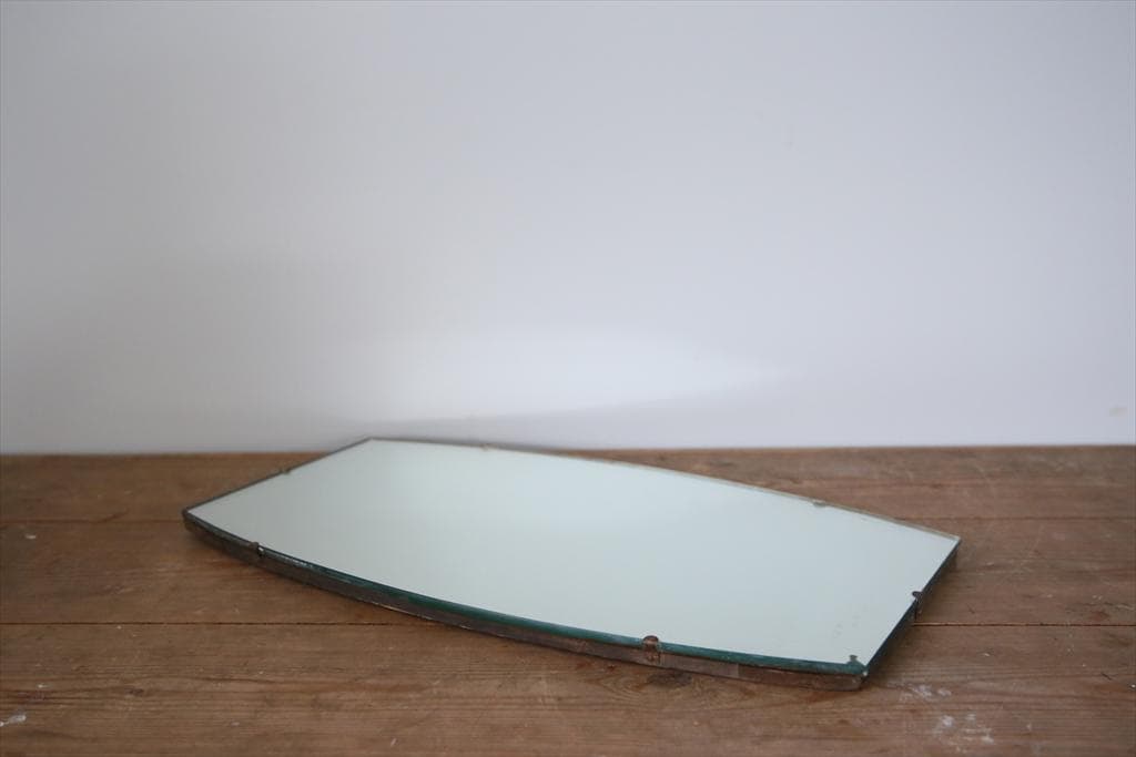 英国アンティーク壁掛けカッティングミラー/姿見ウォールミラー鏡(85-90-3)