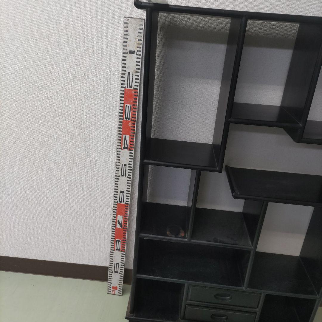 206 中国式黒い木製モダンシェルフ