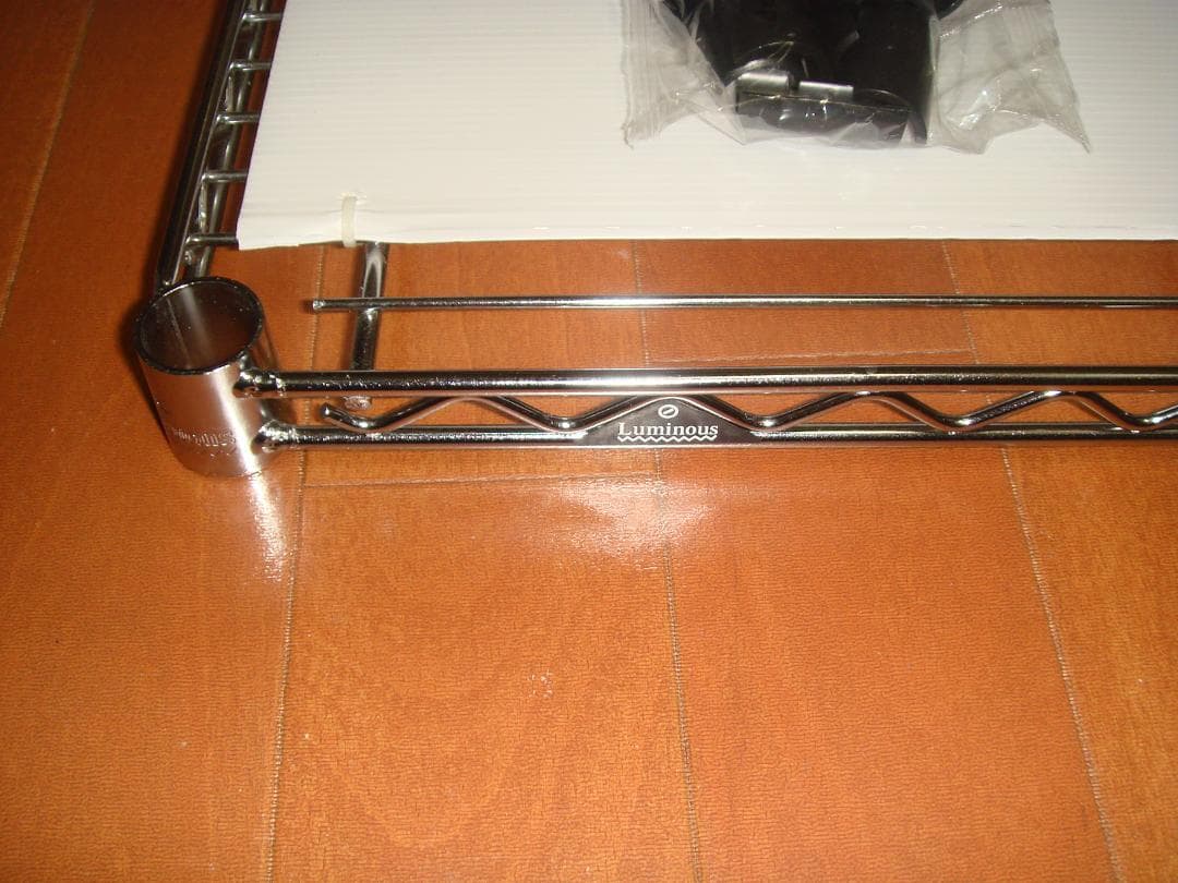 ルミナスラック スチール棚板 ST5040 4枚セット 新品同様 ポール19mm